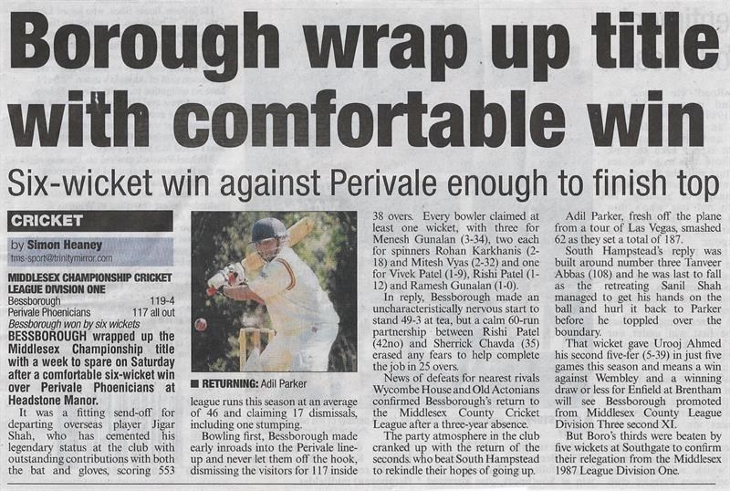 Borough wrap up title with comfortable win